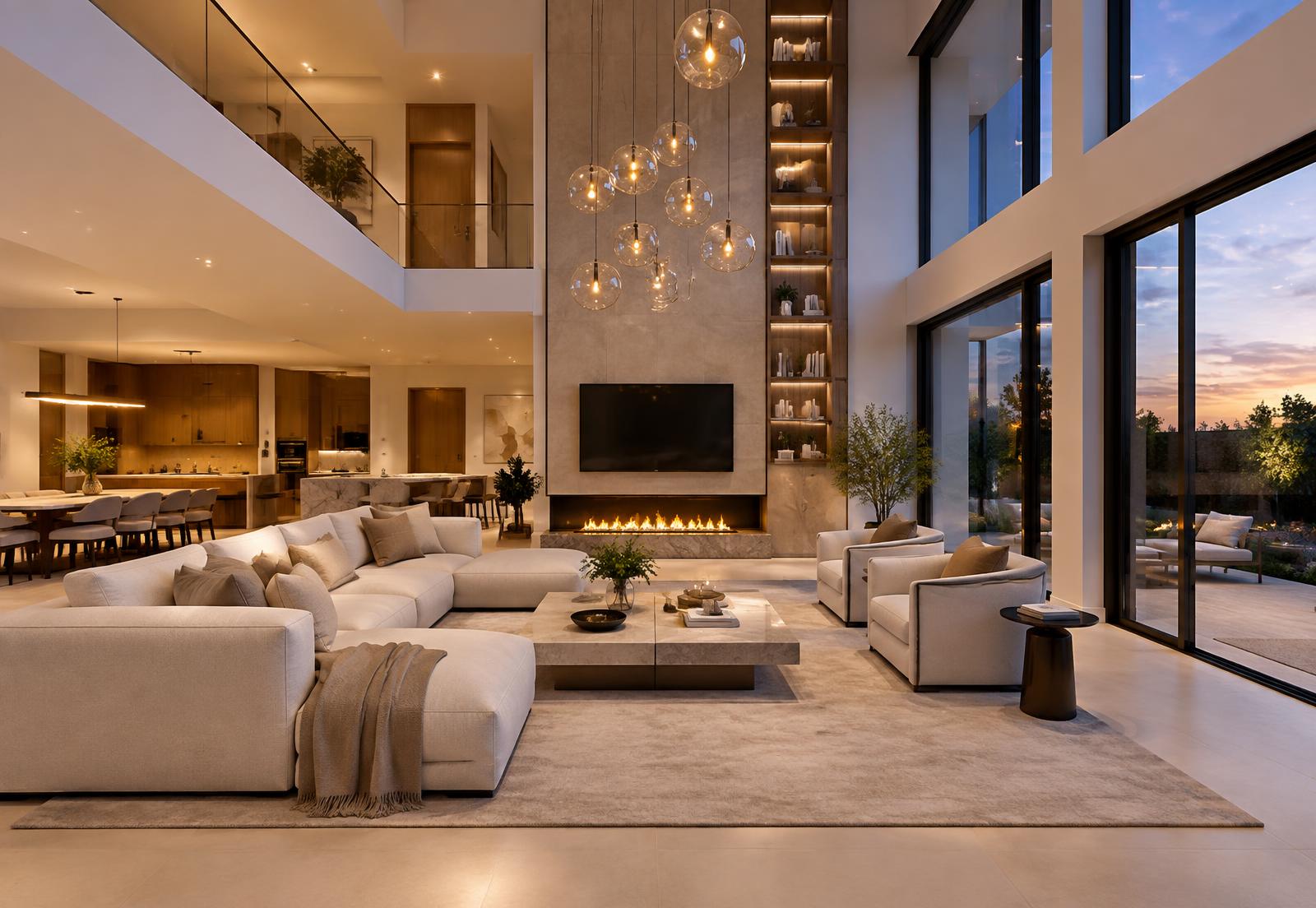 Spacious living room in the 4 bedroom terrace